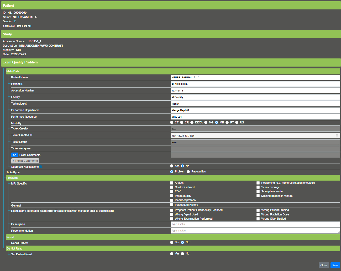 Visage-Ticket-Creator